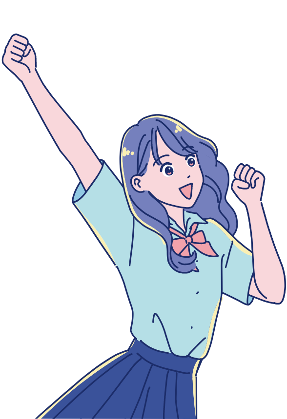 女子学生のイラスト